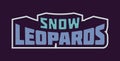 Bold sports font for snow leopard leopard logo. Text style lettering for esport, snow leopard mascot logo, sport team