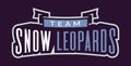 Bold sports font for snow leopard mascot logo. Text style lettering for esport, snow leopard mascot logo, sport team Royalty Free Stock Photo