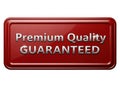 A bold statement of premium quality assurance with a striking red guarantee button design Royalty Free Stock Photo