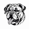 Bold Stencil Bulldog Face Illustration For Laser Cut File