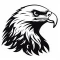 Bold Stencil Eagle Head Svg Cutout - Patriotic Animal Silhouette