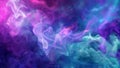 Bold streaks of neon purple and green smoke mingle with subtler tones of blue and pink resulting in a truly stunning