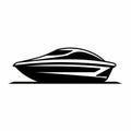 Bold And Streamlined Speedboat Silhouette With Rich Colors