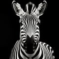 Bold And Striking: A Symmetrical Composition Of A Black And White Zebra