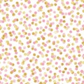 Pink and Gold Confetti Seamless Pattern Royalty Free Stock Photo