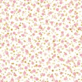 Pink and Gold Confetti Seamless Pattern Royalty Free Stock Photo