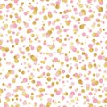 Pink and Gold Confetti Seamless Pattern Royalty Free Stock Photo