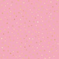 Pink and Gold Confetti Seamless Pattern Royalty Free Stock Photo