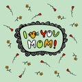 Bold style doodle lettering with quote for mothers day or birthday