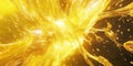 A bold sunshine yellow abstract background with pulsating waves of light, creating a vibrant,