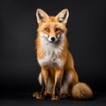 Bold And Symmetrical: Captivating Portrait Of A Red Fox In A Studio