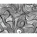 Bold And Tangled: A Psychedelic Ocean Wave Doodle Poster