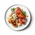 Bold And Tattoo-inspired Plate: Chicken Wings, Tuna Steak, And Cauliflower