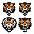 Bold Tiger Mascot Logo Collection For Bengal School Of Art