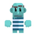 Bold Tramp With Blue Skin In Stripy Marine Top, Revolting Homeless Person, Dreg Of Society, Pixelated Simplified Male