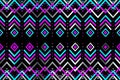 Tribal geometric pattern with chevrons, diamonds, and repeating motifs. Royalty Free Stock Photo