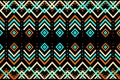Tribal geometric pattern with chevrons, diamonds, and repeating motifs. Royalty Free Stock Photo