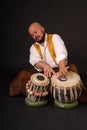 Bold turkish drum tabla percussion musicion Royalty Free Stock Photo