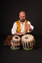 Bold turkish drum tabla percussion musicion Royalty Free Stock Photo