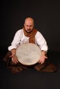 Bold turkish drum tabla percussion musicion Royalty Free Stock Photo