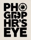 Photographer\'s Eye Typography with Camera Lens Icon Royalty Free Stock Photo