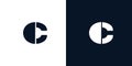 Bold and unique letter C initials logo design Royalty Free Stock Photo