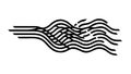 Abstract Black Wavy Lines Pattern Vector, vector design Generative AI Royalty Free Stock Photo