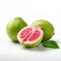Bold And Vibrant Guava Artwork On White Surface