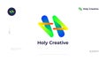 Bold and Vibrant Letter H Logo Design with Colorful Gradient Style