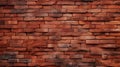 Bold And Vibrant: Multilayered Dimensions Of A Large Wall Made From Red Bricks Royalty Free Stock Photo