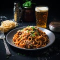 Bold And Vibrant Spaghetti Bolognese With American Ipa