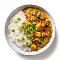 Bold And Vibrant Thai Pumpkin Curry With White Rice