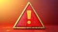 A Bold Warning Triangle Icon Royalty Free Stock Photo