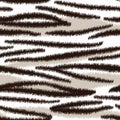 Bold white tiger skin striped animal print, seamless pattern, vector Royalty Free Stock Photo