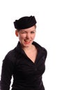 Bold young flight attendant Royalty Free Stock Photo