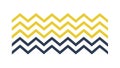 Bold zig-zag chevron pattern in yellow and dark blue, dynamic design, vector design Generative AI Royalty Free Stock Photo