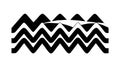 Bold Zigzag Line Pattern: Striking Black and White Graphic Element, vector design Generative AI Royalty Free Stock Photo