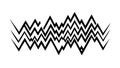 Bold Zigzag Line Pattern: Striking Black and White Graphic Element, vector design Generative AI Royalty Free Stock Photo