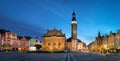 Boleslawiec, Poland. Market Square with building of Town Hall