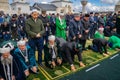 Bolgar, Tatarstan, Russia. May 21, 2022. Muslims praying in the Cathedral Mosque in Bolgar (Tatarstan) at the