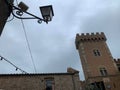 Bolgheri, Livorno, Italy. The Bolgheri Castle with tower, view