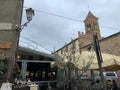 Bolgheri, Livorno, Italy, view of the belfry of the castle, travel, cityscape.