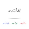 bolide race car logo icons. Elements of transport element in multi colored icons. Premium quality graphic design icon. Simple