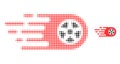 Bolide Wheel Halftone Dot Icon