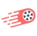 Bolide Wheel Halftone Dotted Icon