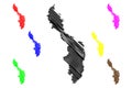 Bolivar Department map vector