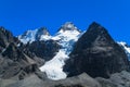 Bolivia Andes snow covered mountain