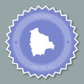 Bolivia badge flat design.