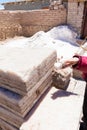Bolivia Colchani blocks of salt