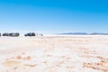 Bolivia Colchani tourists on tour in the Salar of Uyuni